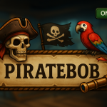 Create a photorealistic image of a pirate-themed username display on a gaming interface, showcasing colorful graphics and pirate motifs. Create a photorealistic, professional, natural-looking image with believable lighting and detail.